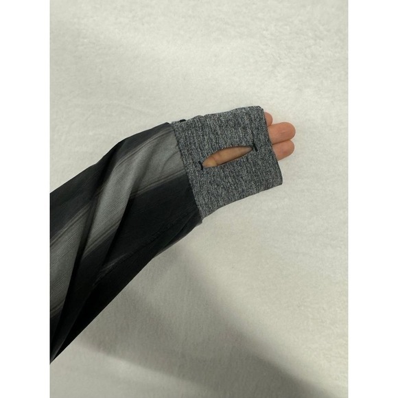 Lu Lu Lemon | black and gray women's thin dance studio zip up jacket | size 6 - Picture 7 of 9